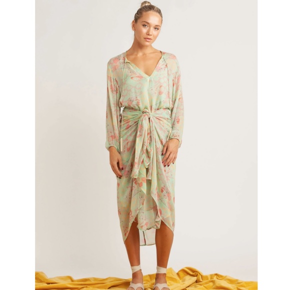 Flannel Australia in the Ochre color Arya Dress - Picture 1 of 7
